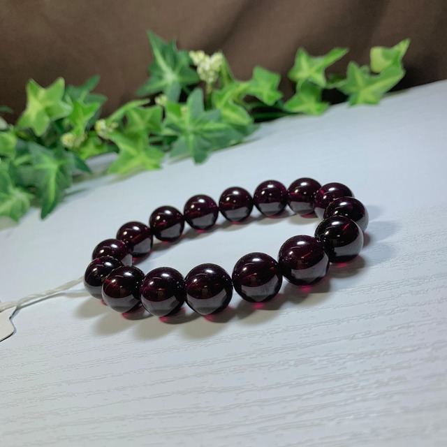 希少！ハイクオリティ♪大玉ロードライトガーネット ブレスレット