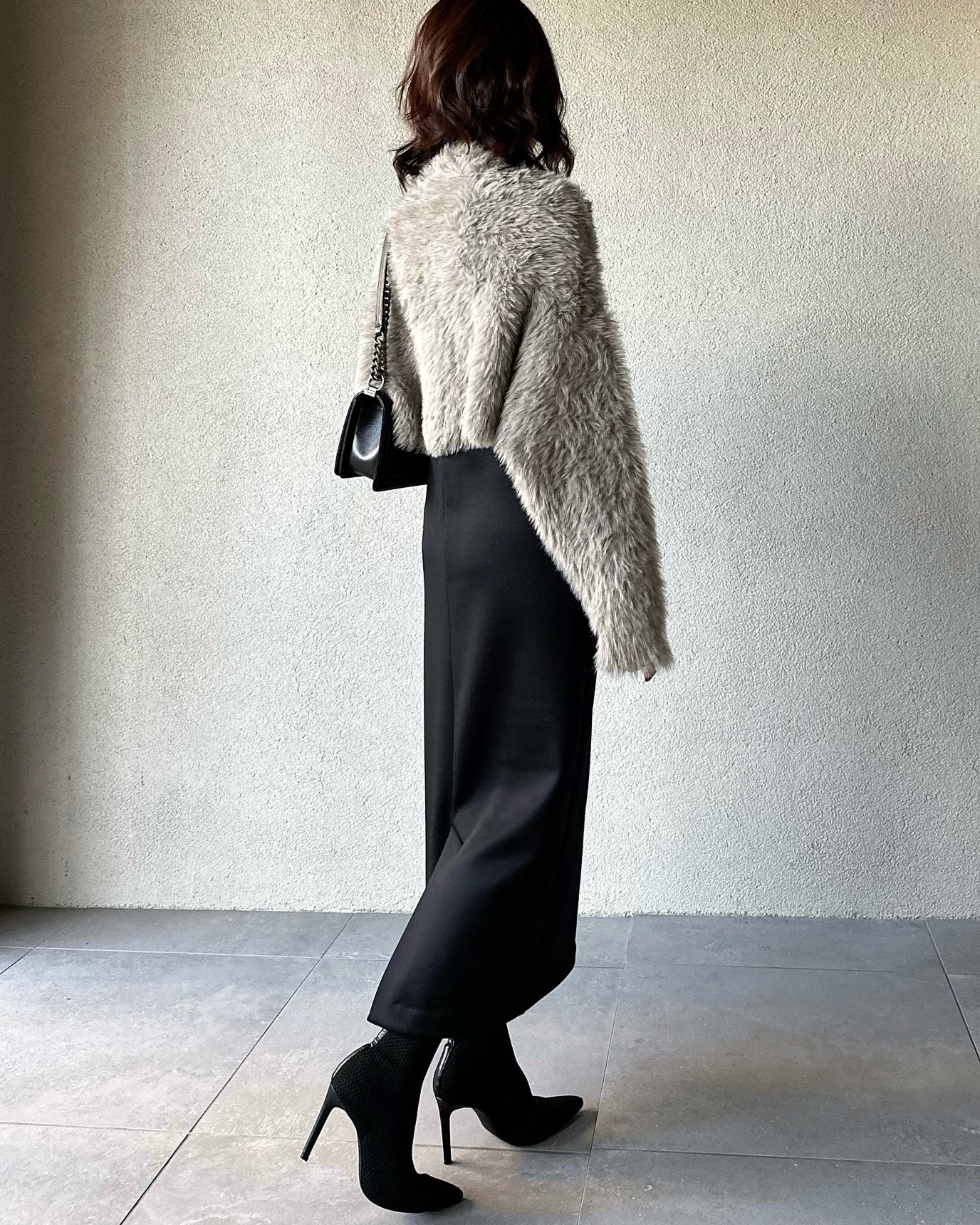 SYSORUS × akko3839 裏起毛サーキュラーニットタイトスカート 450