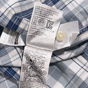 Levi's リーバイス MODERN FIT チェック 長袖 ウエスタンシャツ L/ブルー系 メンズ  インド綿