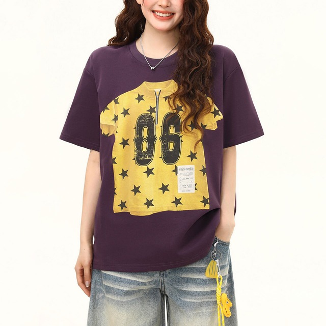 スポーツミックストップスグラフィックTシャツ 3col R02435