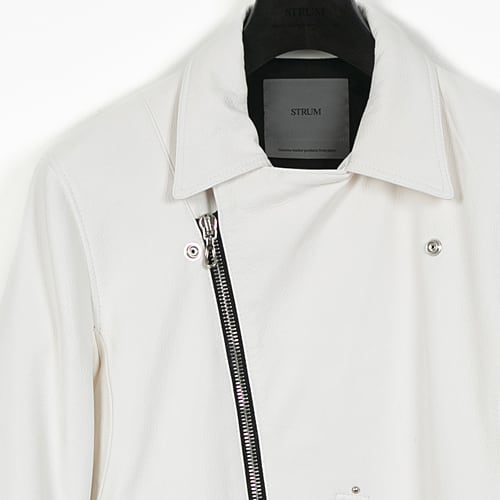 STRUM ストラム RIDERS JACKET ライダースジャケット】HI-FLYER/白鞣し