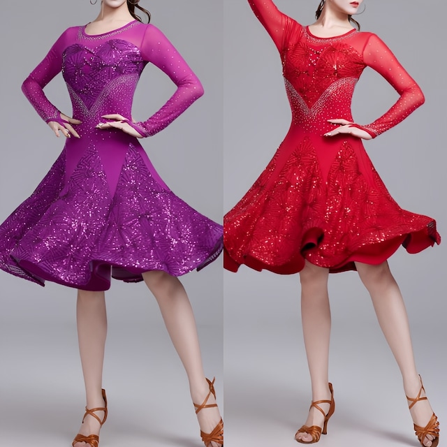 シアースリーブデザイン エレガンス ダンスドレス ds0555