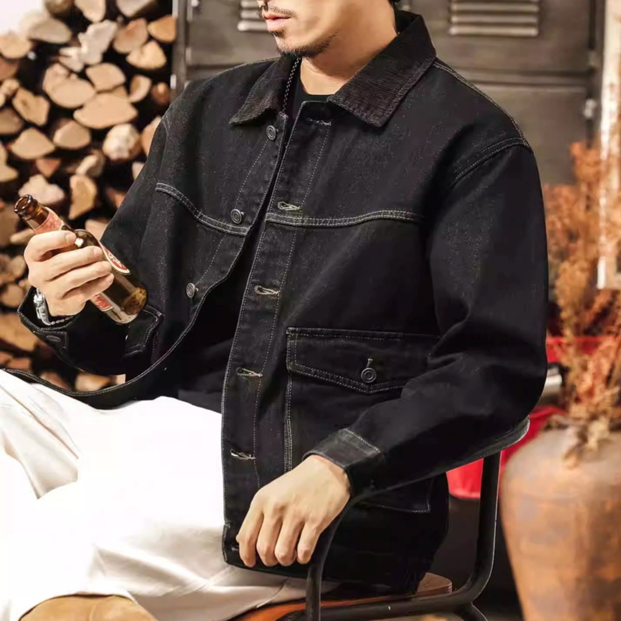 Work Jacket Style Denim Jacket ◇H0811