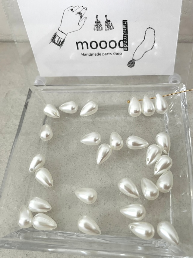 【50pcs】ドロップパールアクリルビーズ/スペーサー/