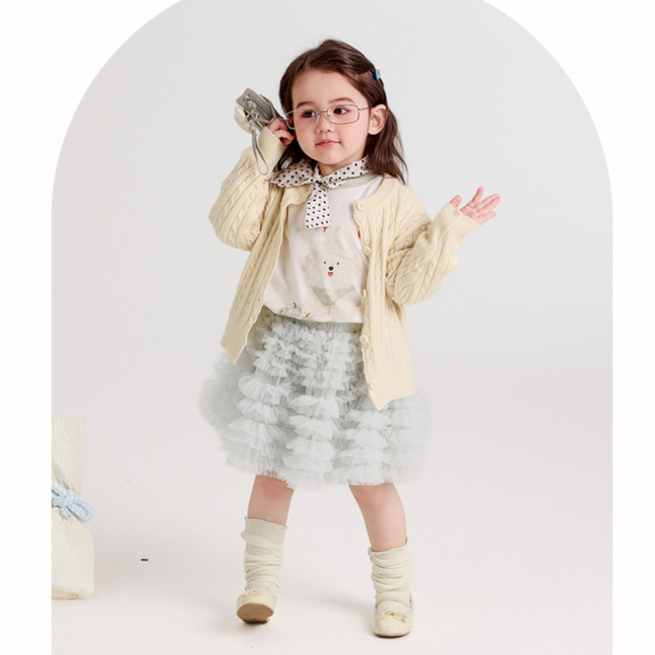 夏ハイウエストチュールスカート