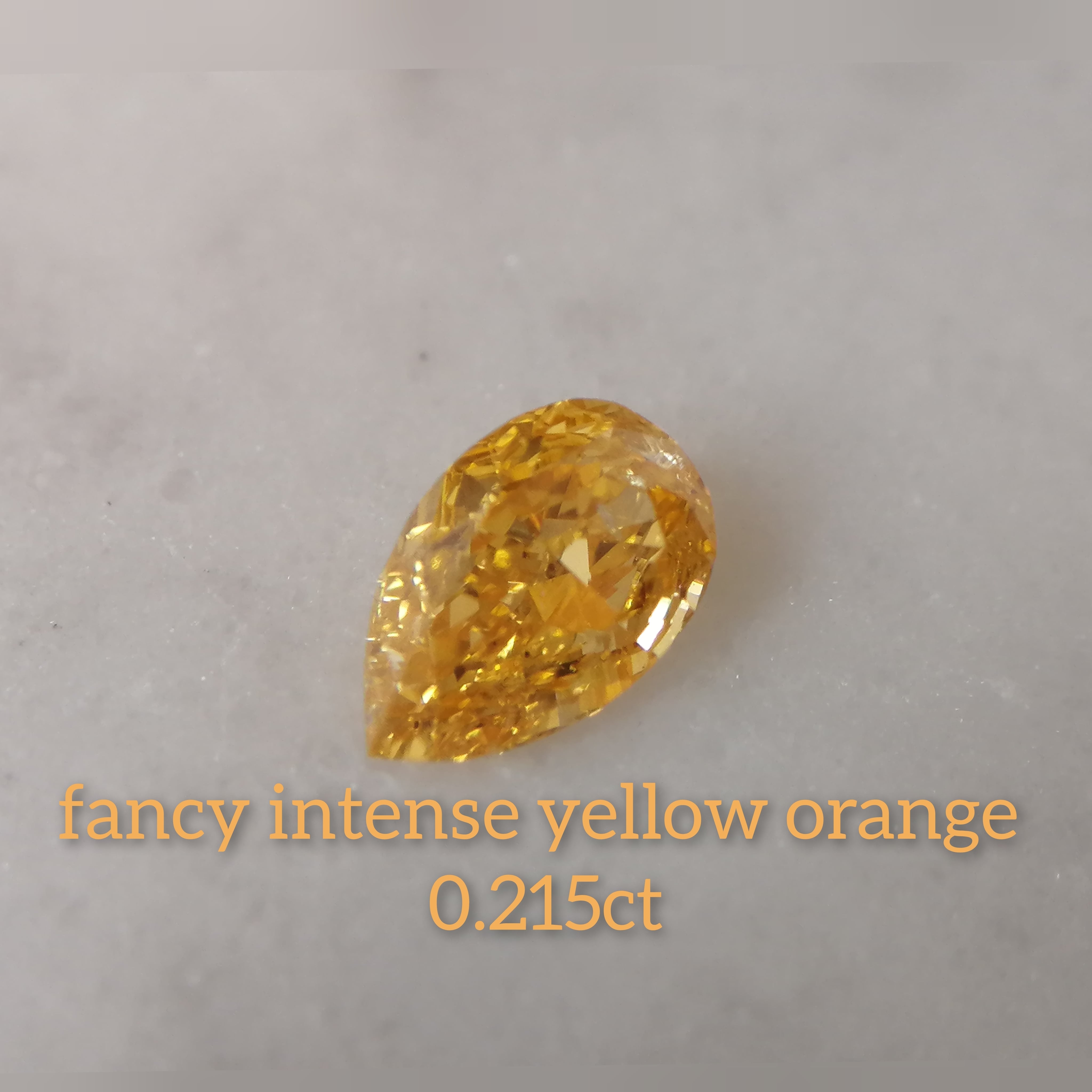 Fancy intense Orange yellow 0.27ct ルース