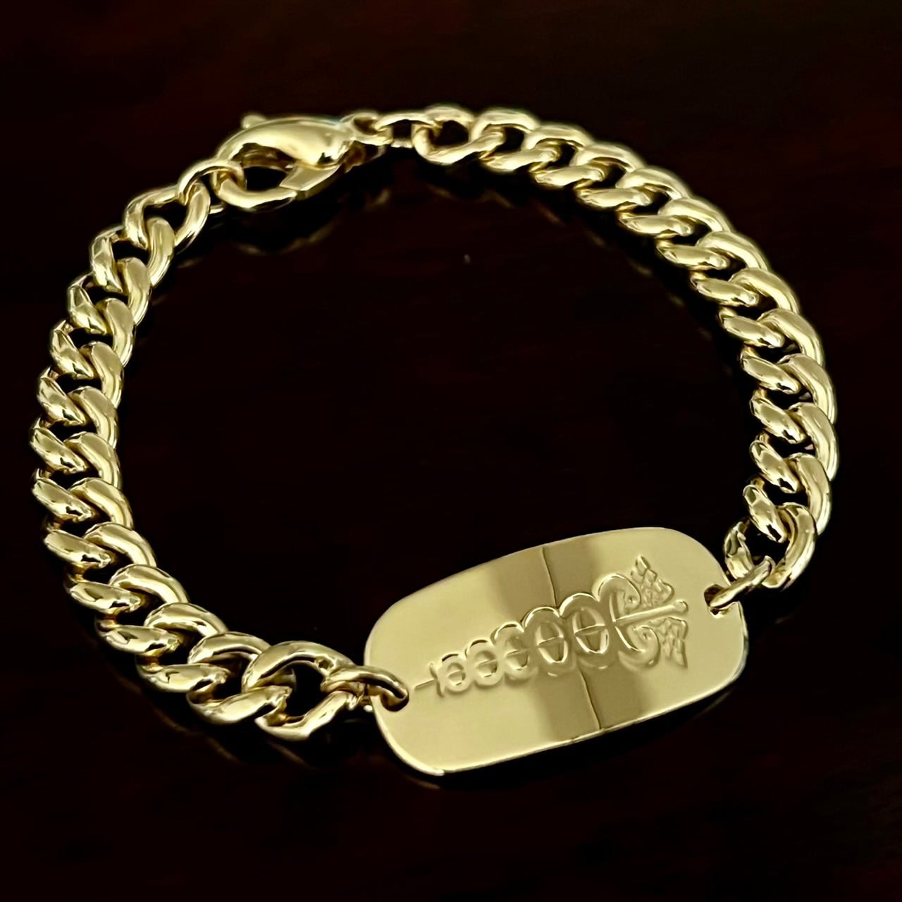 VINTAGE TIFFANY & CO. 18K Gold Caduceus Medical ID Bracelet