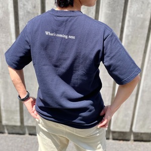 一枚でキマる！スウェット並みの超厚手Tシャツ【ネイビー】