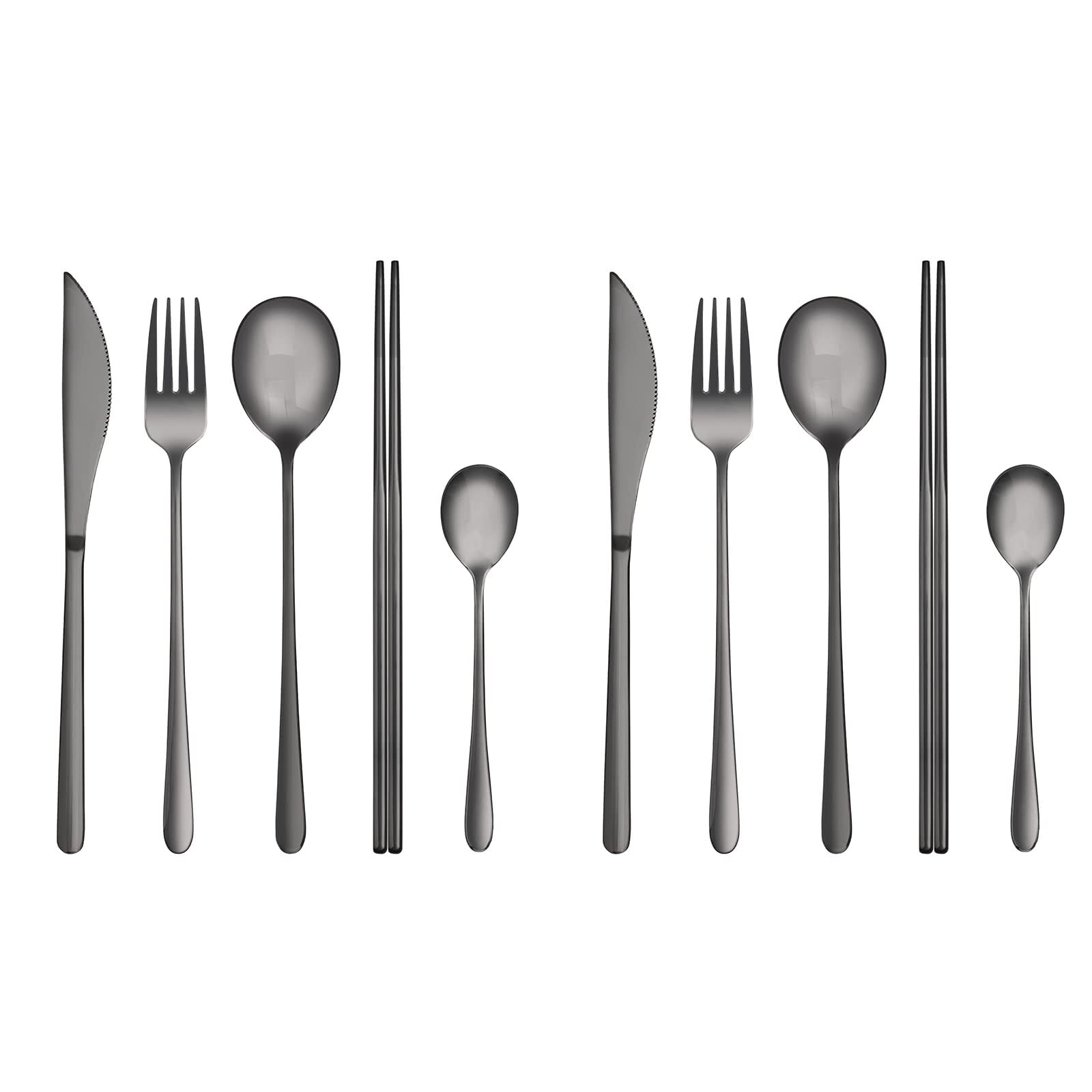 Easytoti カトラリーセット 箸 ナイフ フォーク スプーン 10本セット 2