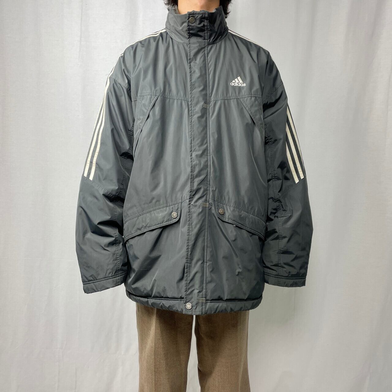 00年代 adidas アディダス ナイロンジャケット 中綿入り メンズ2XL