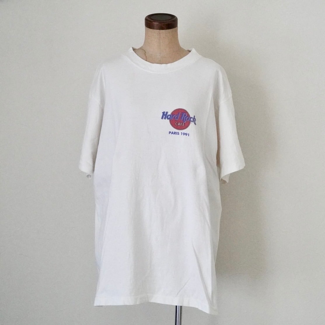 Hard Rock CAFE PARIS Tシャツ ホワイト Hard Rock Cafe Paris】T-shirt Back Print | Pluie Benie