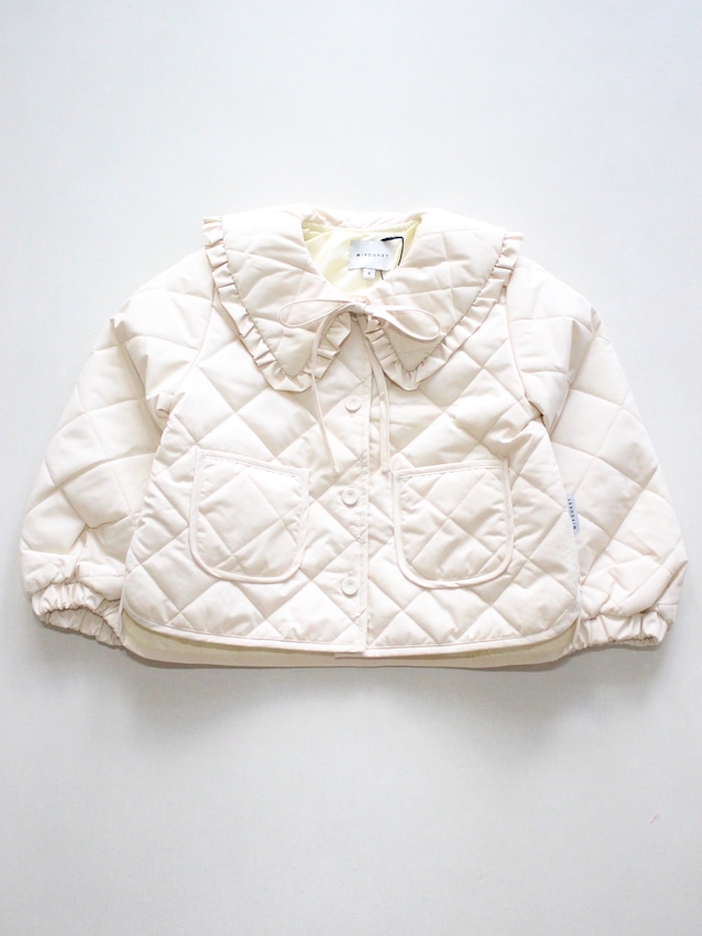 MIPOUNET  GIULIA COLLARED QUILTED JACKET  ECRU
