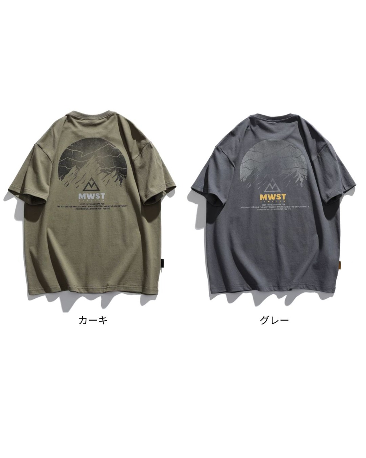 バックプリントオーバーサイズ半袖Tシャツ　S0538