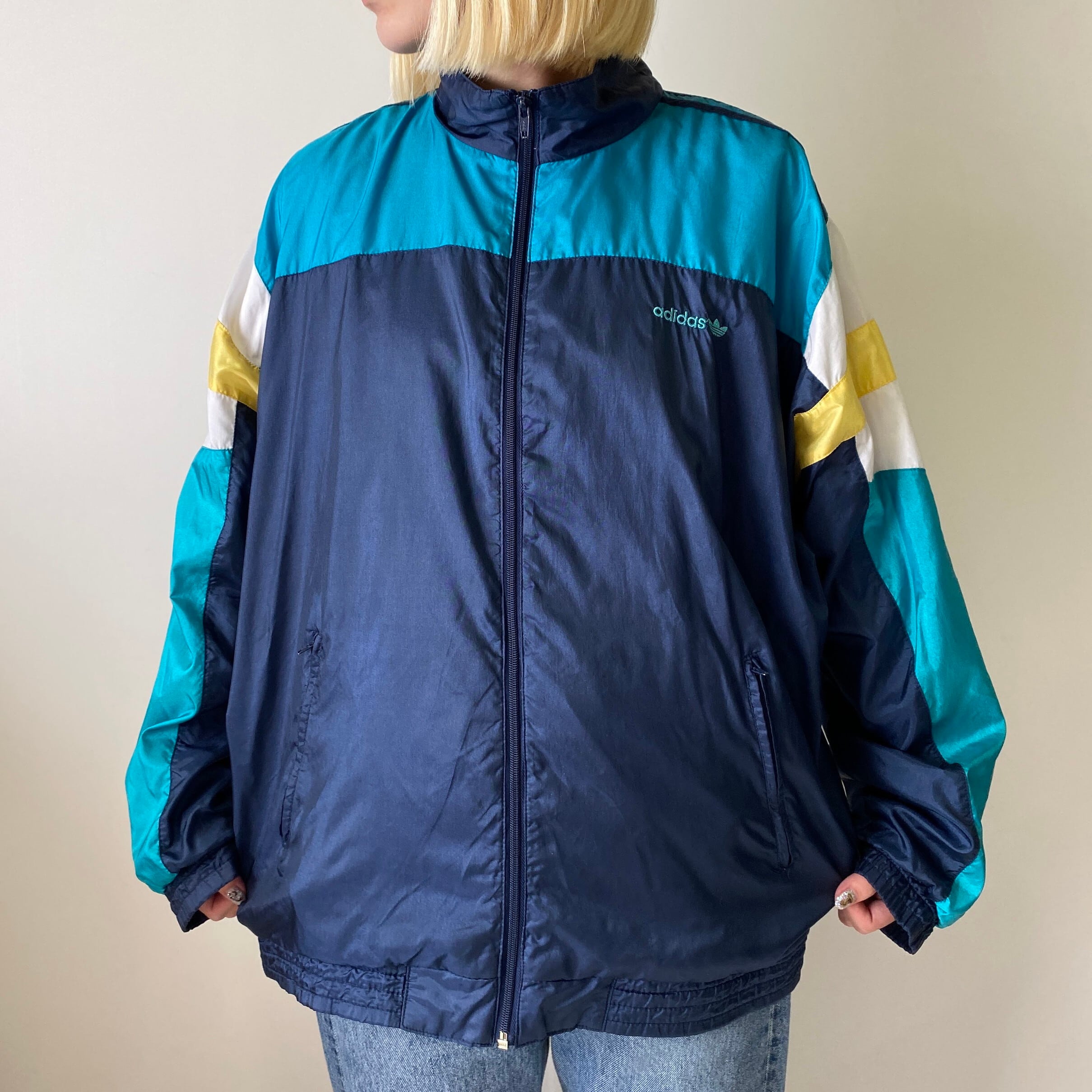 80〜90年代 80s 90s 銀タグ adidas アディダス ナイロンジャケット 