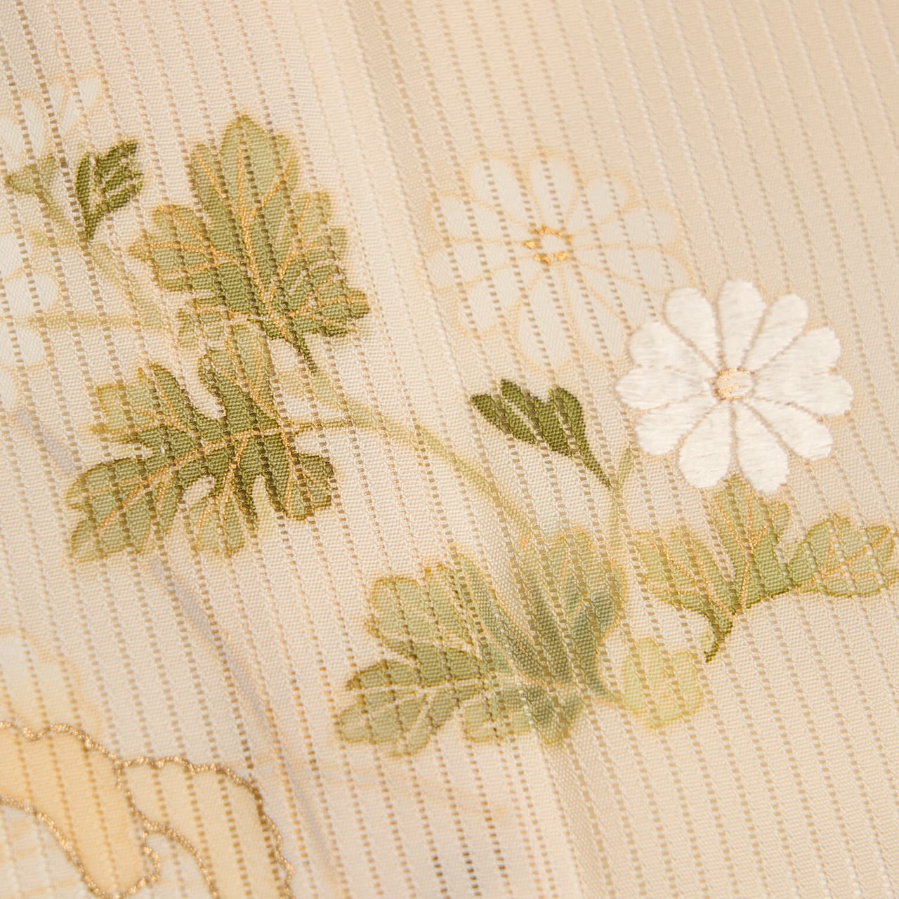 千切屋 秋草の模様 手描友禅に金彩附下 経絽着物【お仕立て上がり品