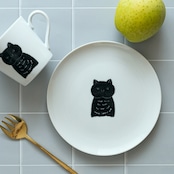 Black Dog&Cat Plate