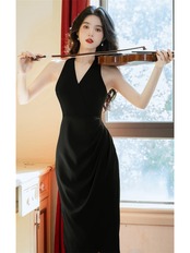 【0239】Open Back Short Sleeve Dress