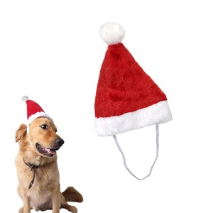 【新着特価】YOAYAO ペットサンタ帽子 クリスマス可愛い猫犬用ハット 新年パーティー用品 写真撮影 赤 (1個)
