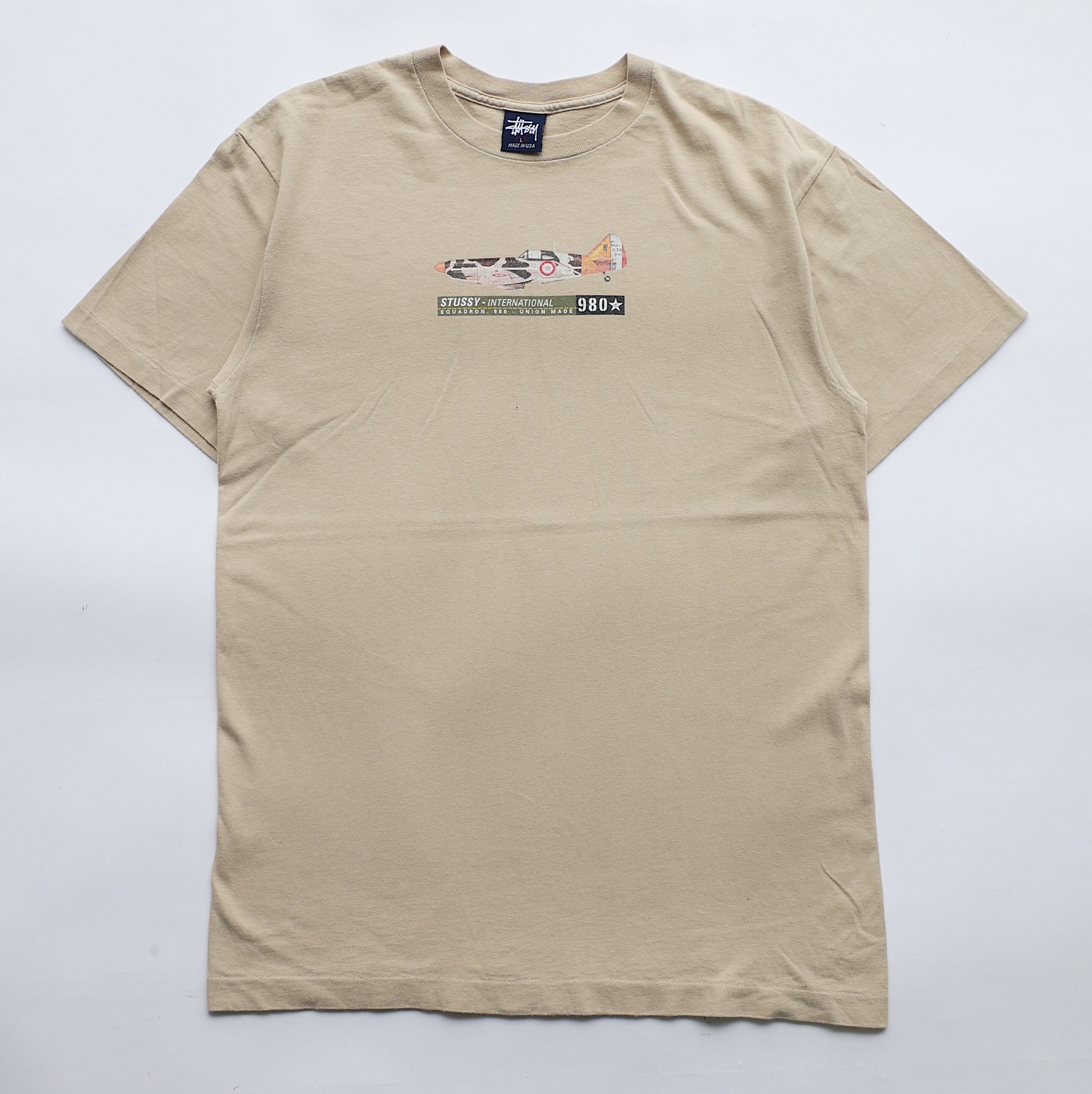 90-00S STUSSY INTERNATIONAL SQUARDON 980 UNION MADE TSHIRT
