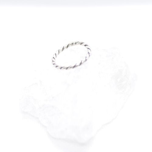 Karen Carving Pattern Silver Ring 8号