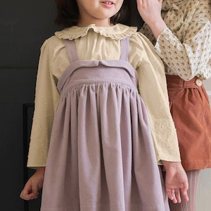 秋フリル襟ドット立体ジャガードブラウス2色