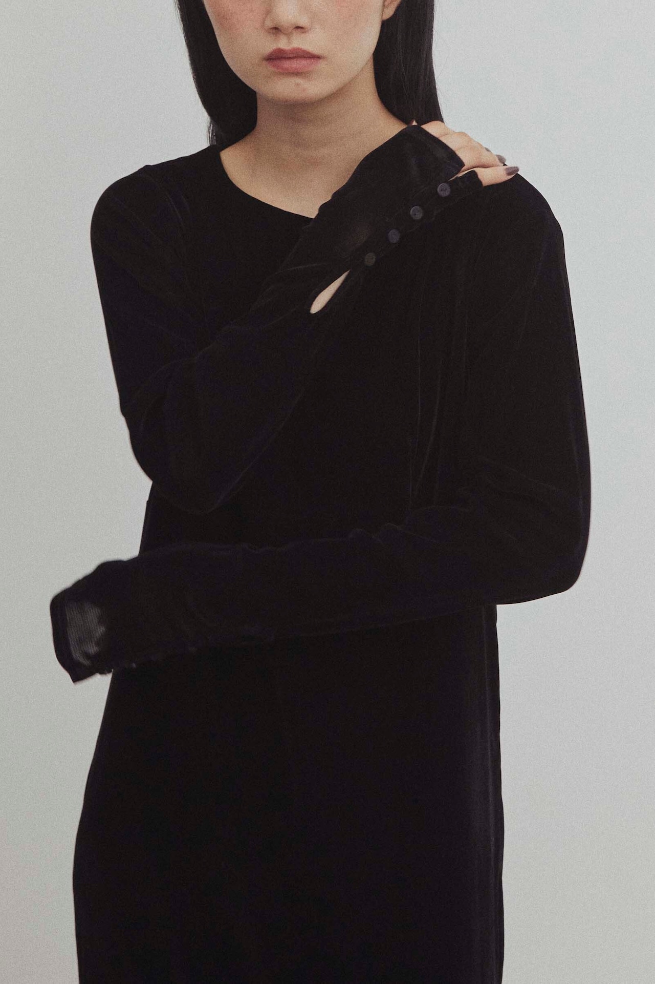 DU250725 Velours Back Open One Piece 【残り6点】