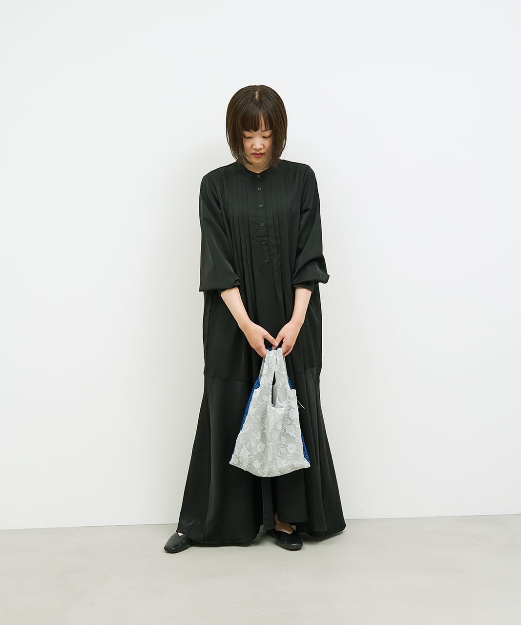 a-ya 様 twins TWINS bag / ice gray paisley × blue check / S（ポケット付