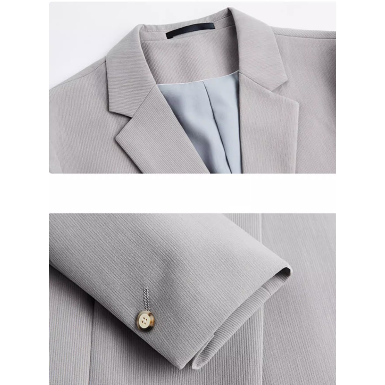 ノッチドラペル ヒップ丈ジャケット&パンツ セットアップ af0384