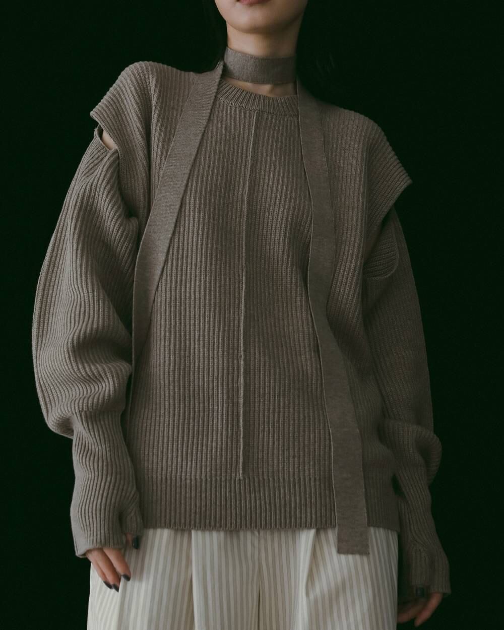 トップス anuke Slit Rib Knit anuke 】Slit Rib Knit | valance 福井｜レディース セレクトショップ