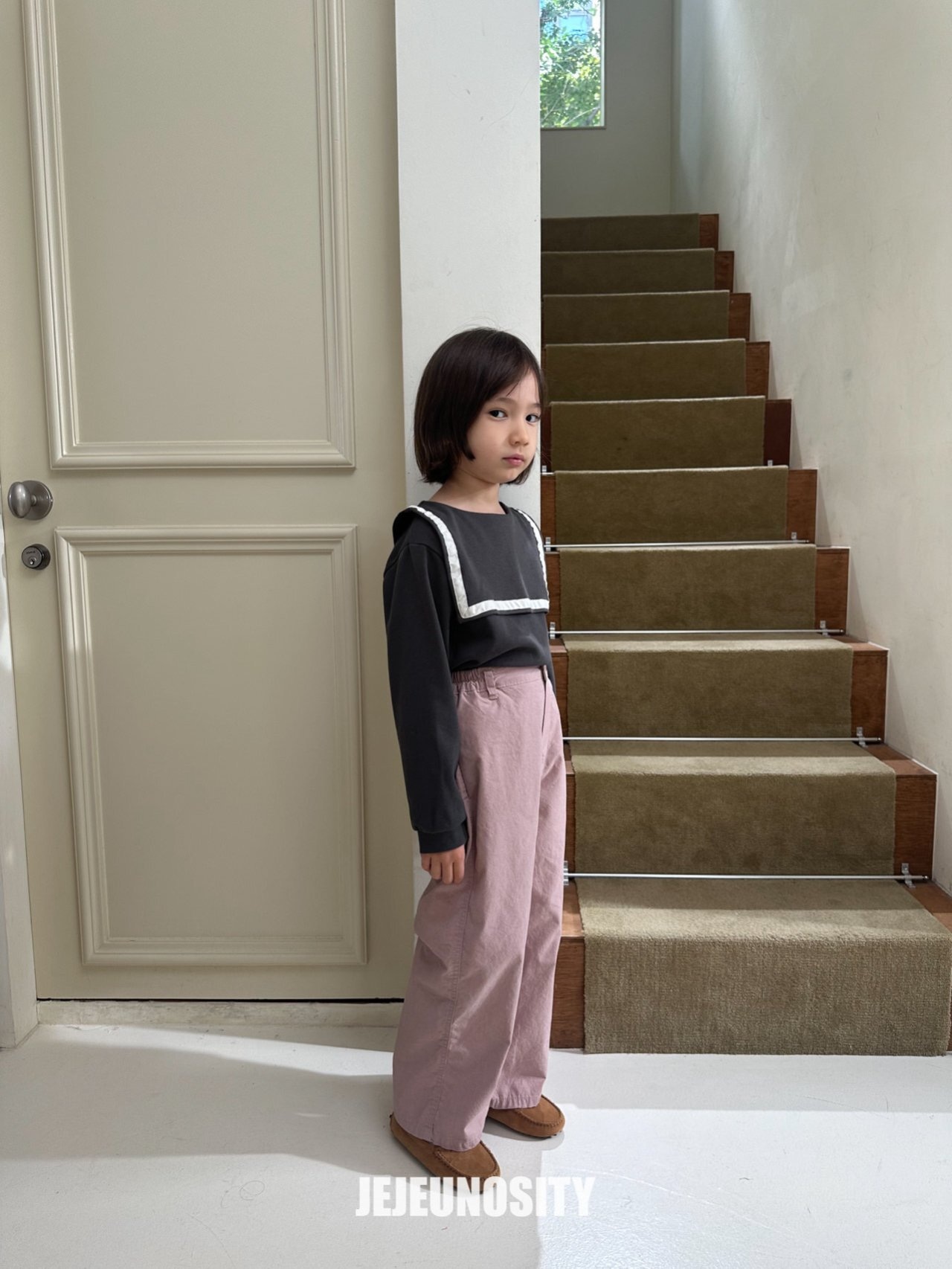 【jejeunosity】スクールカットソー チャコール 80〜110cm 240904 - 5