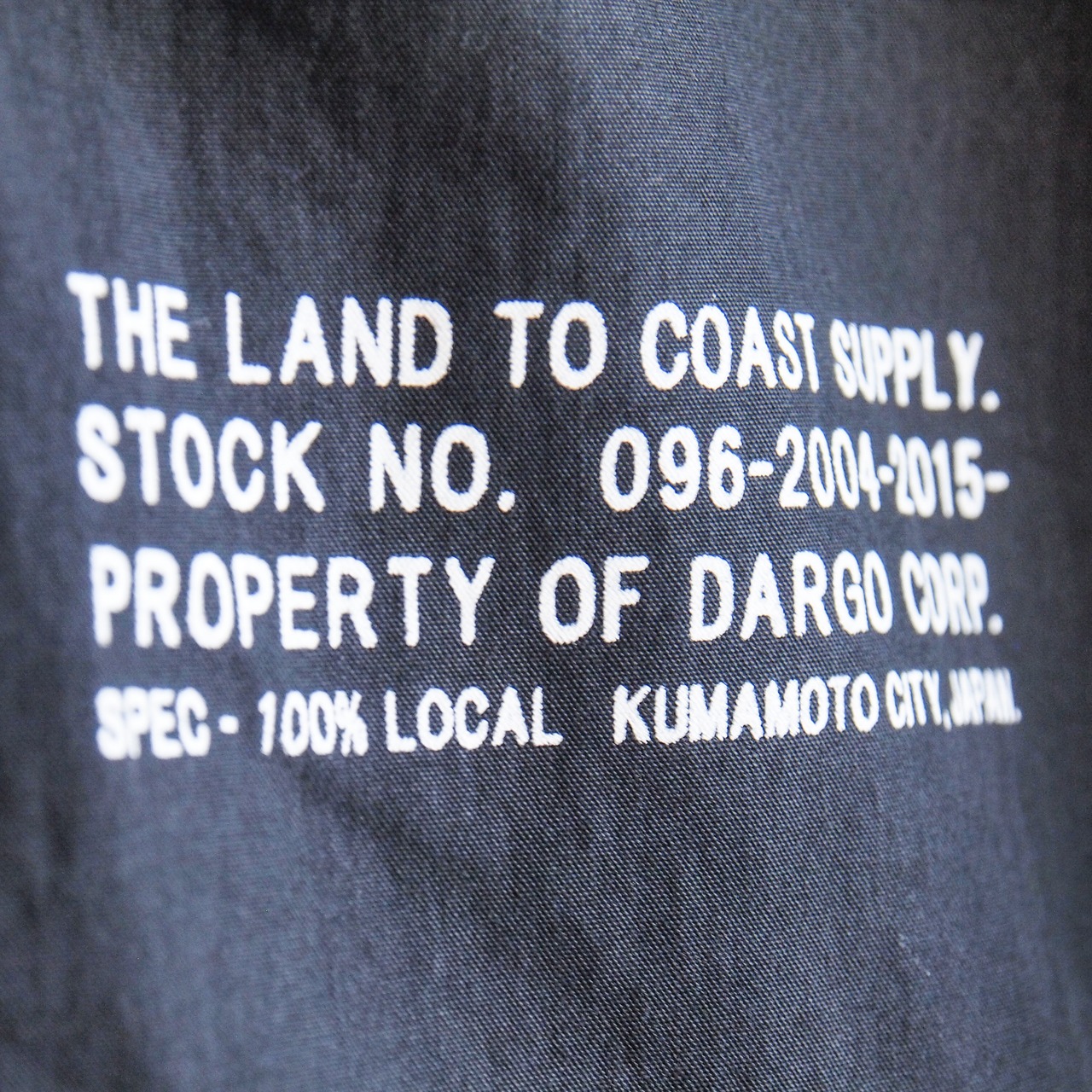 【DARGO】"COTTON / NYLON" Track Jackets（BLACK）