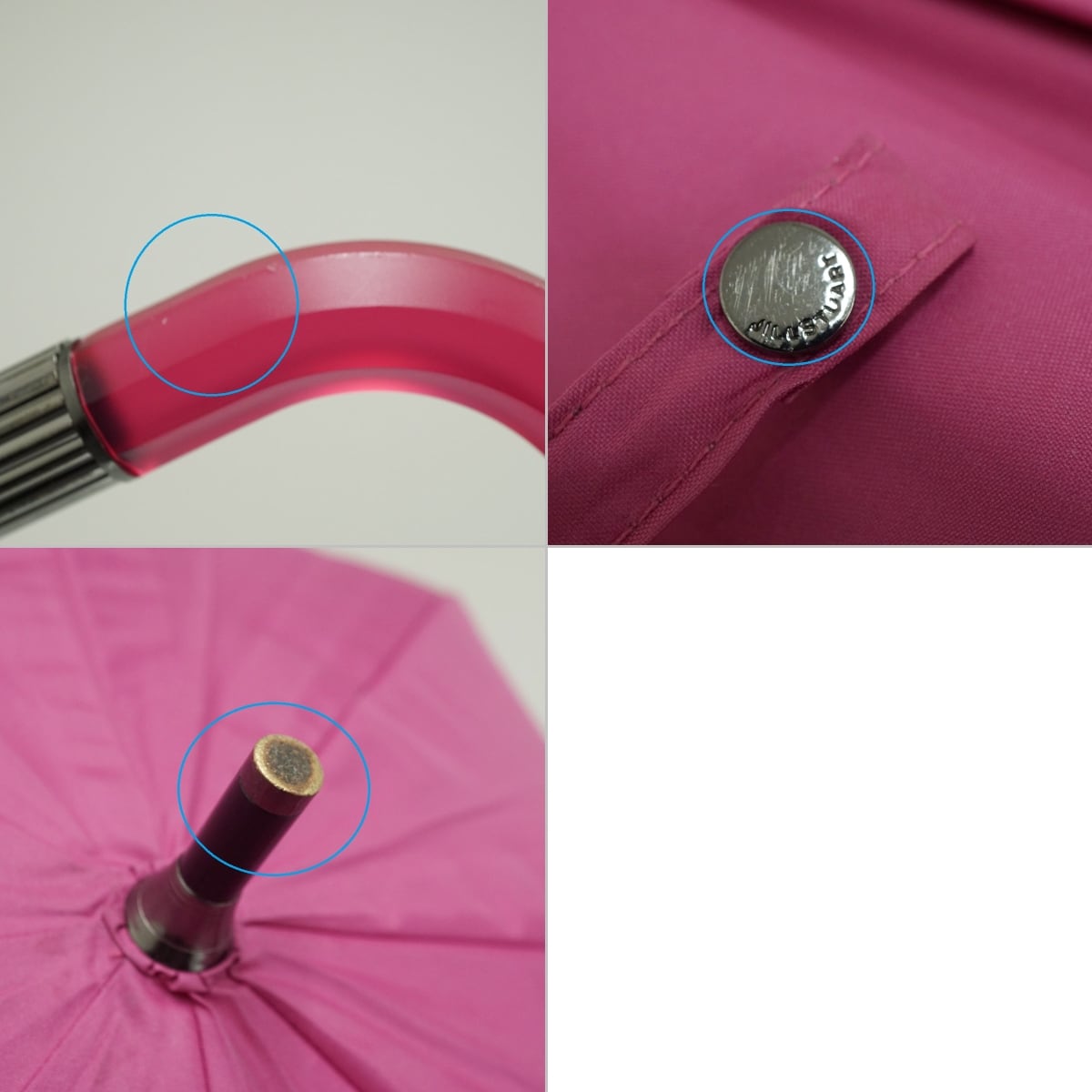 晴雨兼用日傘 JILL STUART ジルスチュアート USED品 フリル ロゴ刺繍