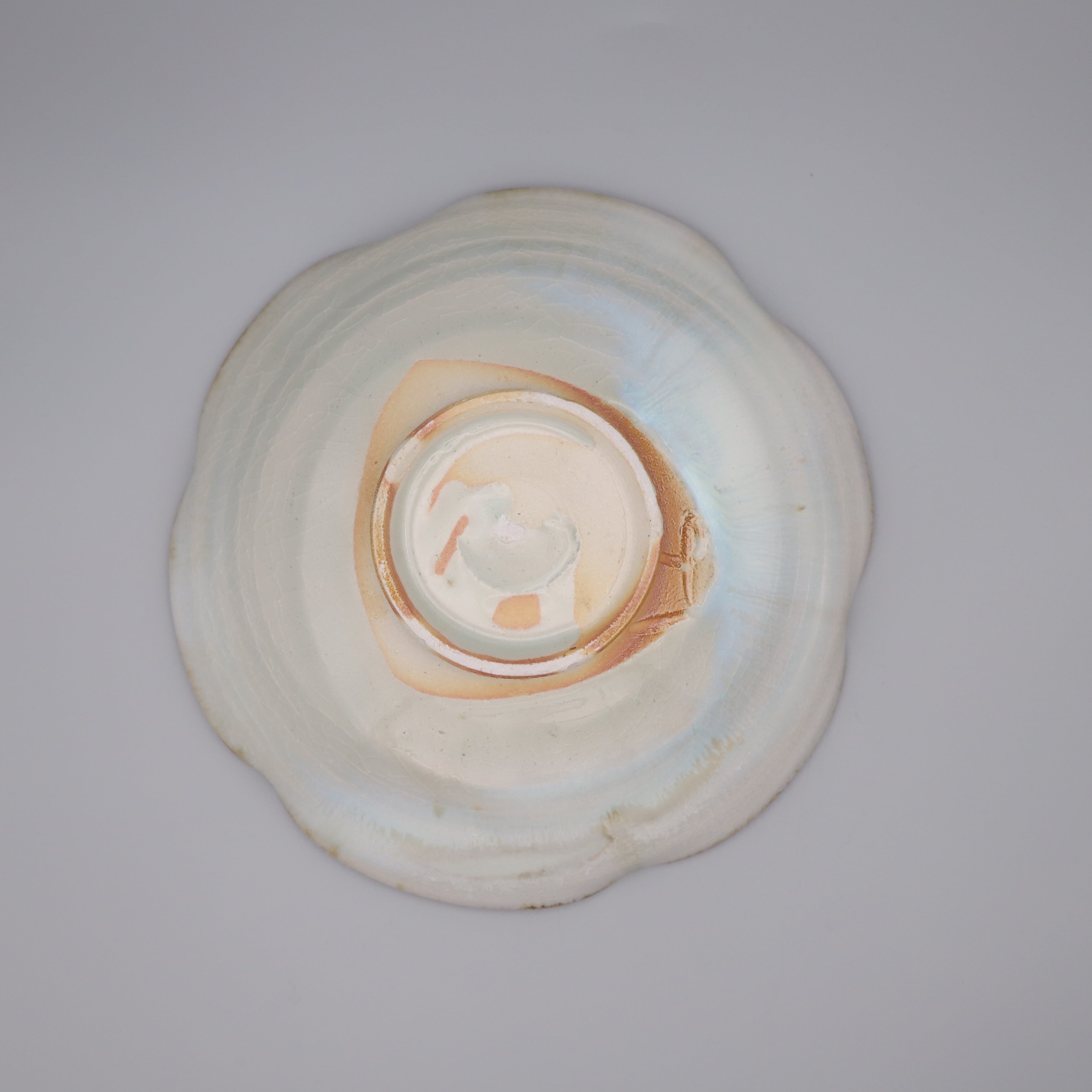 光藤 佐 穴窯焼成 鉄絵線刻輪花鉢6寸 Tasuku Mitsufuji, Rinka bowl