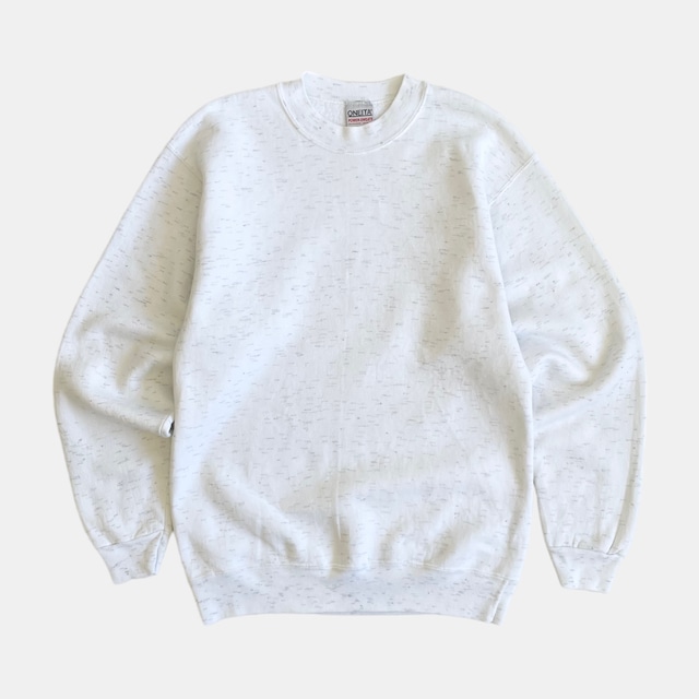 USED 80's ONEITA crewneck sweat - white