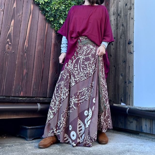 シルク巻きスカート1611