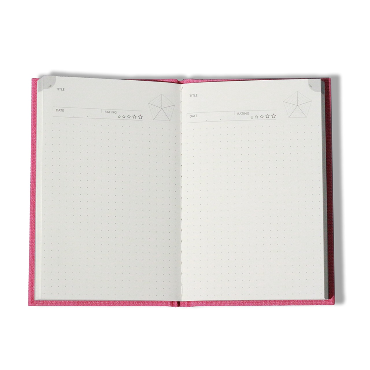 Multi-log note - 【ドット方眼・五段階評価】北欧ネイビー / A6変形 / ハードカバーノート