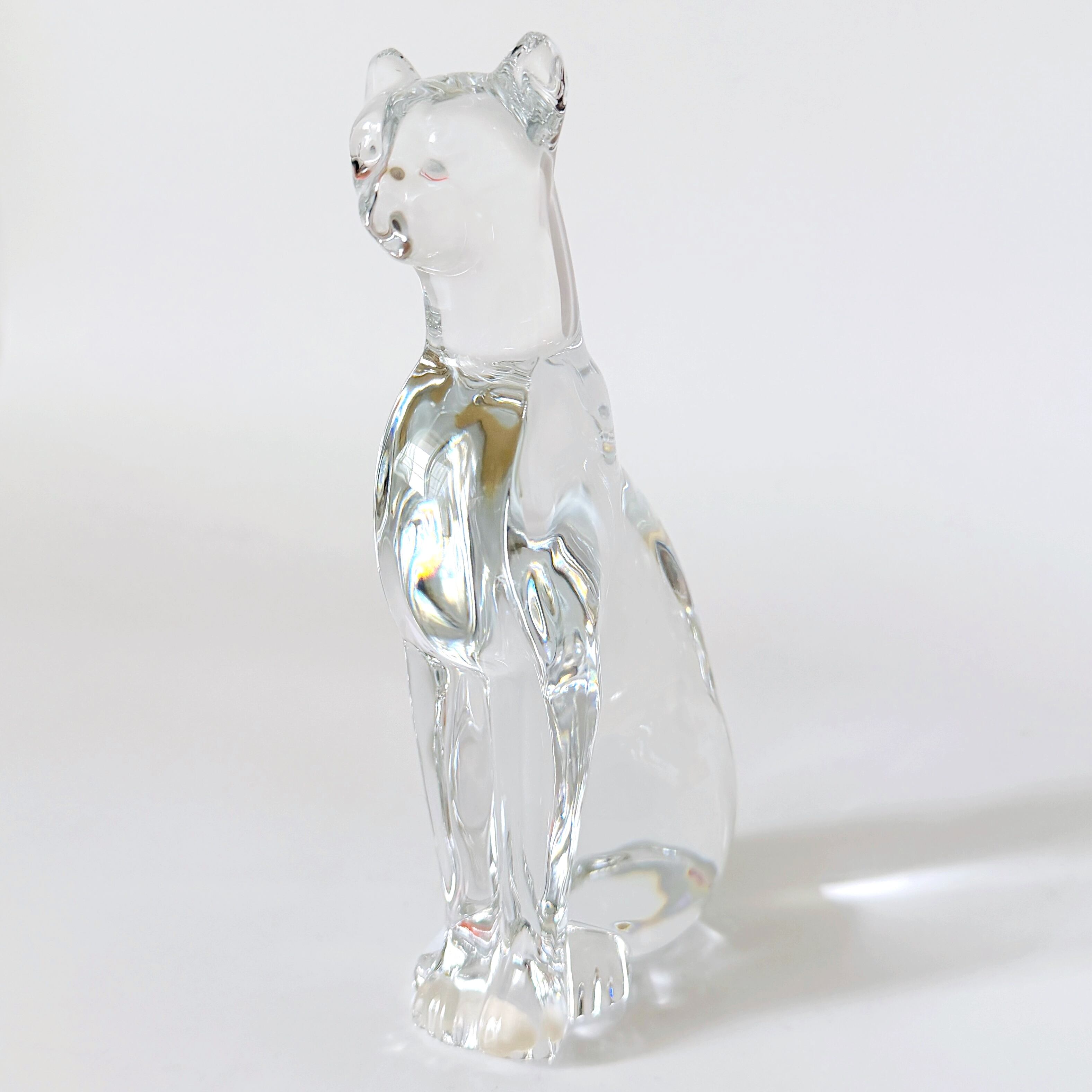 【バカラ】動物 猫 エジプト エジプシャンキャット 置物★美品★幸運/金運 バカラ】動物 猫 エジプト エジプシャンキャット 置物 インテリア☆美