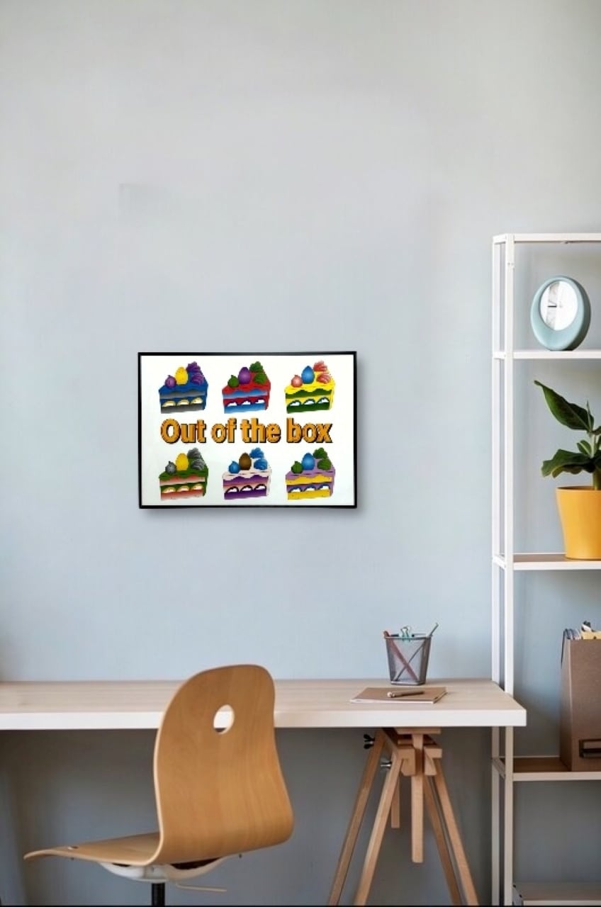 DHD(M)001【フレーム付きインテリアポスターA3　ショートケーキ】