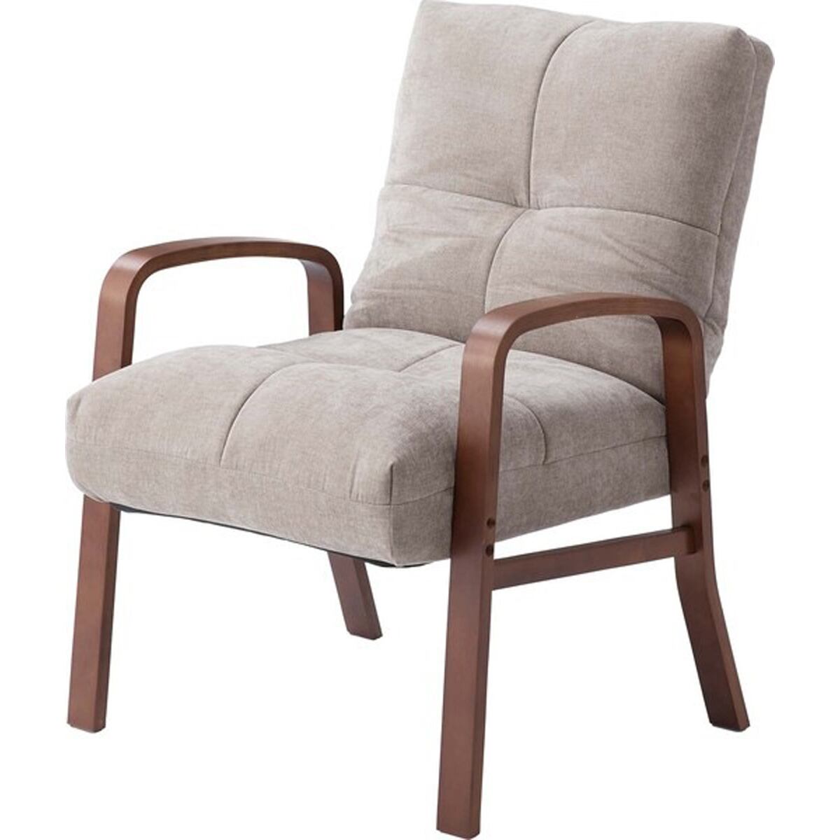 リクライニングチェア LSS-36 高座椅子 座椅子 6段階リクライニング シンプル 折りたたみ ゆったり グレー ベージュ リビング リラックス 椅子 いす チェア 和室 洋室