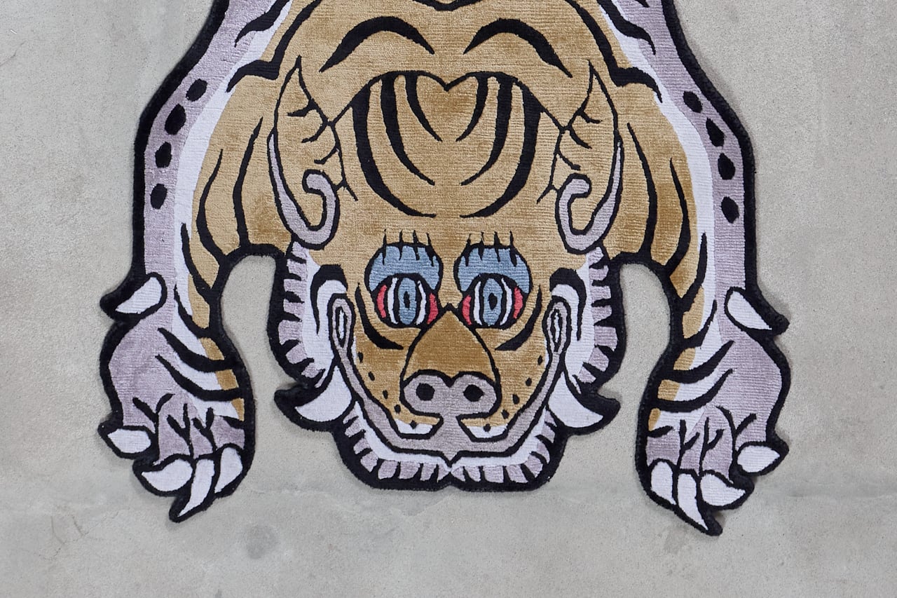 Tibetan Tiger Rug 《Mサイズ•シルク・オリジナル2・マスタード