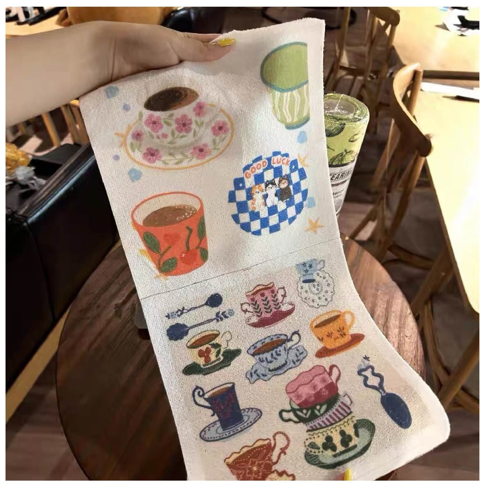 HY 571 . キッチン用手撕きクロス ロールふきん 20枚入り 25×25cm 吸水
