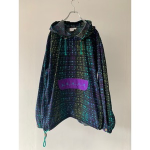 -ocean pacific- 90's Total pattern nylon hoodie