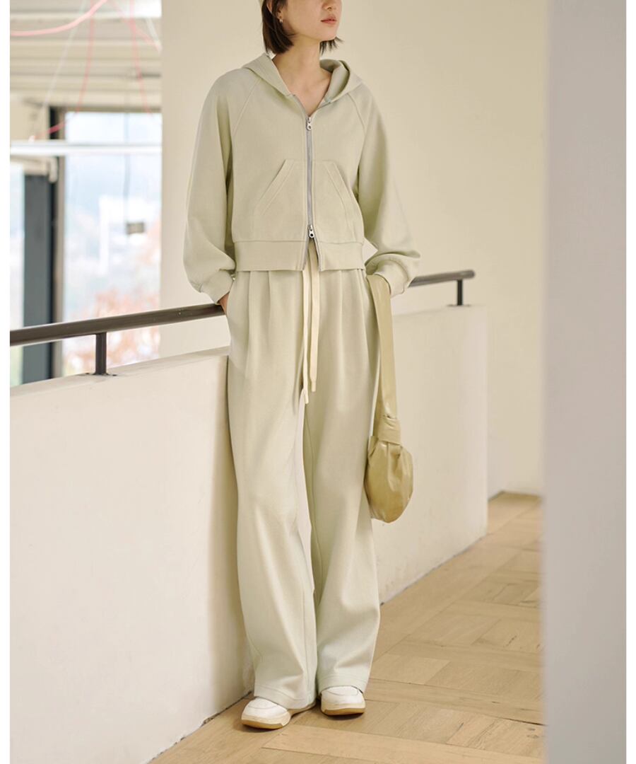 ミルクグリーン◆カジュアルパンツ【p-20046】