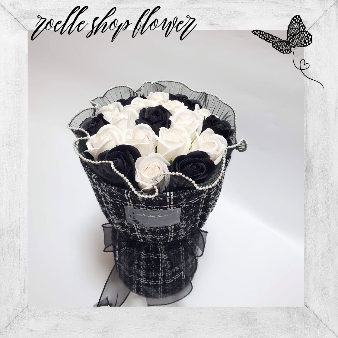 G-1 グリッターローズ アーティフィシャルフラワー ラメ付き もこもこ