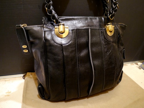 レア★Chloe クロエ エロイーズ A4対応 トート型 レザー バッグ 黒★