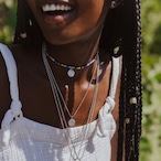 オリジナル スモール シルバー / ホワイト セント クリストファー ネックレス :GET BACK NECKLACES ゲット バック ネックレスズ