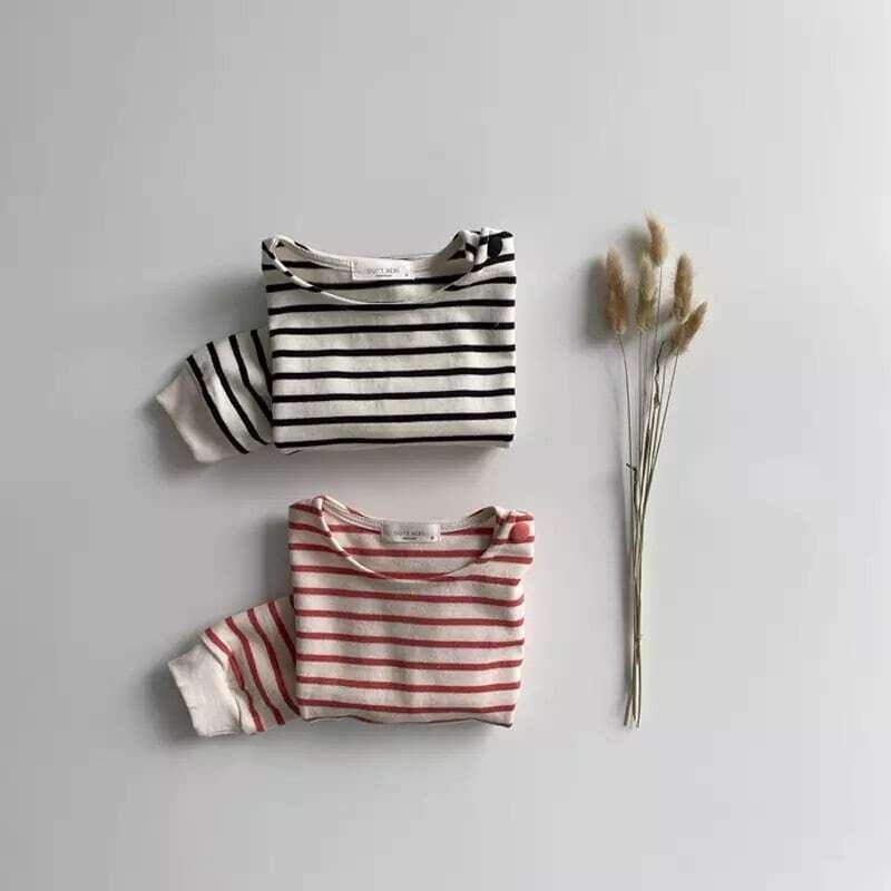 コットンボーダーシャツ