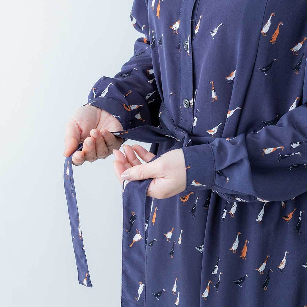 Blanc Bleu Minuit アヒルptスタンドネックワンピース | LASQ store