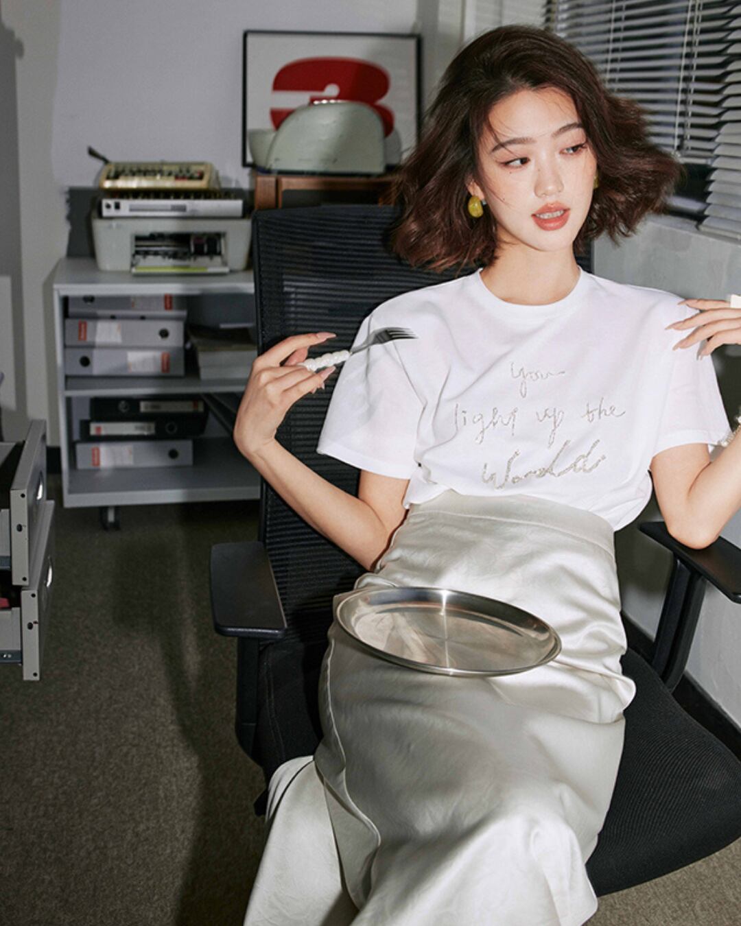 ビーズレタリングTシャツ S24724