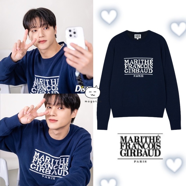 ★ATEEZ ウヨン 着用！！【MARITHE FRANCOIS GIRBAUD】CLASSIC LOGO KNIT PULLOVER - 4COLOR